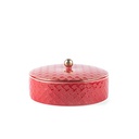 Medium Date Bowl From Rattan - Red