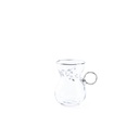 19pcs tea set ( 6 glass 6saucer 6 cawa 1 sugor) - Grey w silver   