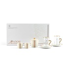 Tea And Arabic Coffee Set 19 pcs From Nour - White